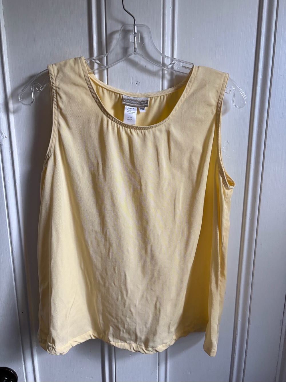 Coldwater Creek Yellow Tencel Sleeveless Shell Top Petite M